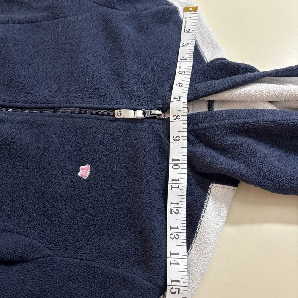 VTG Aeropostale Full‎ Zip Hoodie Women's Sz S Blue Fleece Lined Butterfly Y2K